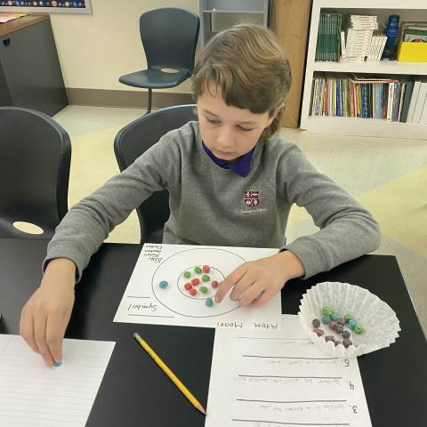 5th Grade Builds Cereal Atom Models