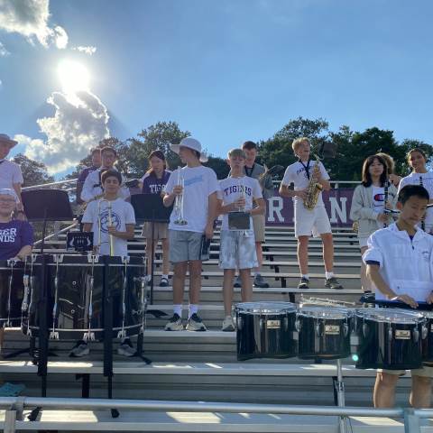 Stadium Band at First Home Football Game 