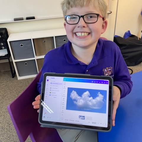 Georgia Private School | Boarding School Near Me | 4th Grade Cloud Art