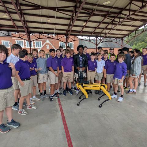 Boarding Schools in Georgia | Private Day School | Boston Dynamics Robot SPOT Visits Campus