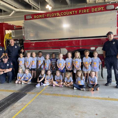 Private Day School | Private Boarding Schools in Georgia | Kindergarten Visits the Fire Station