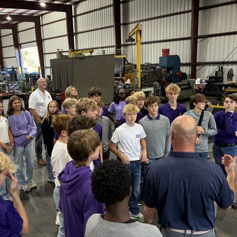 Private Boarding Schools in Georgia | 8th Grade Visits Coosa Steel 