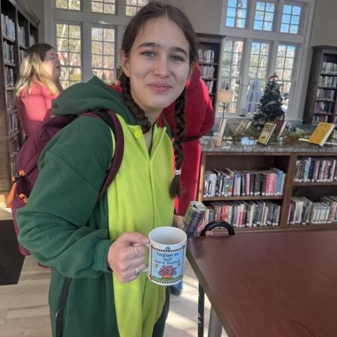 Private Boarding High School | Georgia Boarding Schools | Cozy Christmas Cuppa in the Library