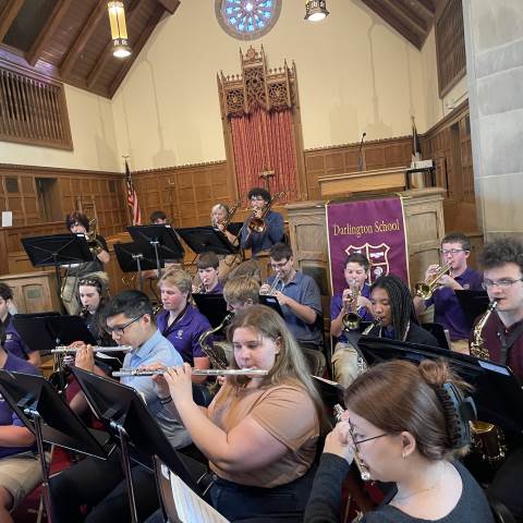 Upper School Band Plays with Collegiate Wind Ensemble